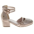thumbnail image 2 of Badgley Mischka Girls Dress Shoes (Little Kids, Sizes 11–4), Rose Gold, Size: 3, 2 of 7