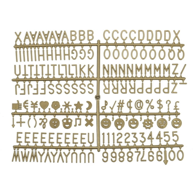 Uxcell Felt Letter Board Letters Numbers Symbols 3/4 inch Bronze Alphabet Message Board Changeable