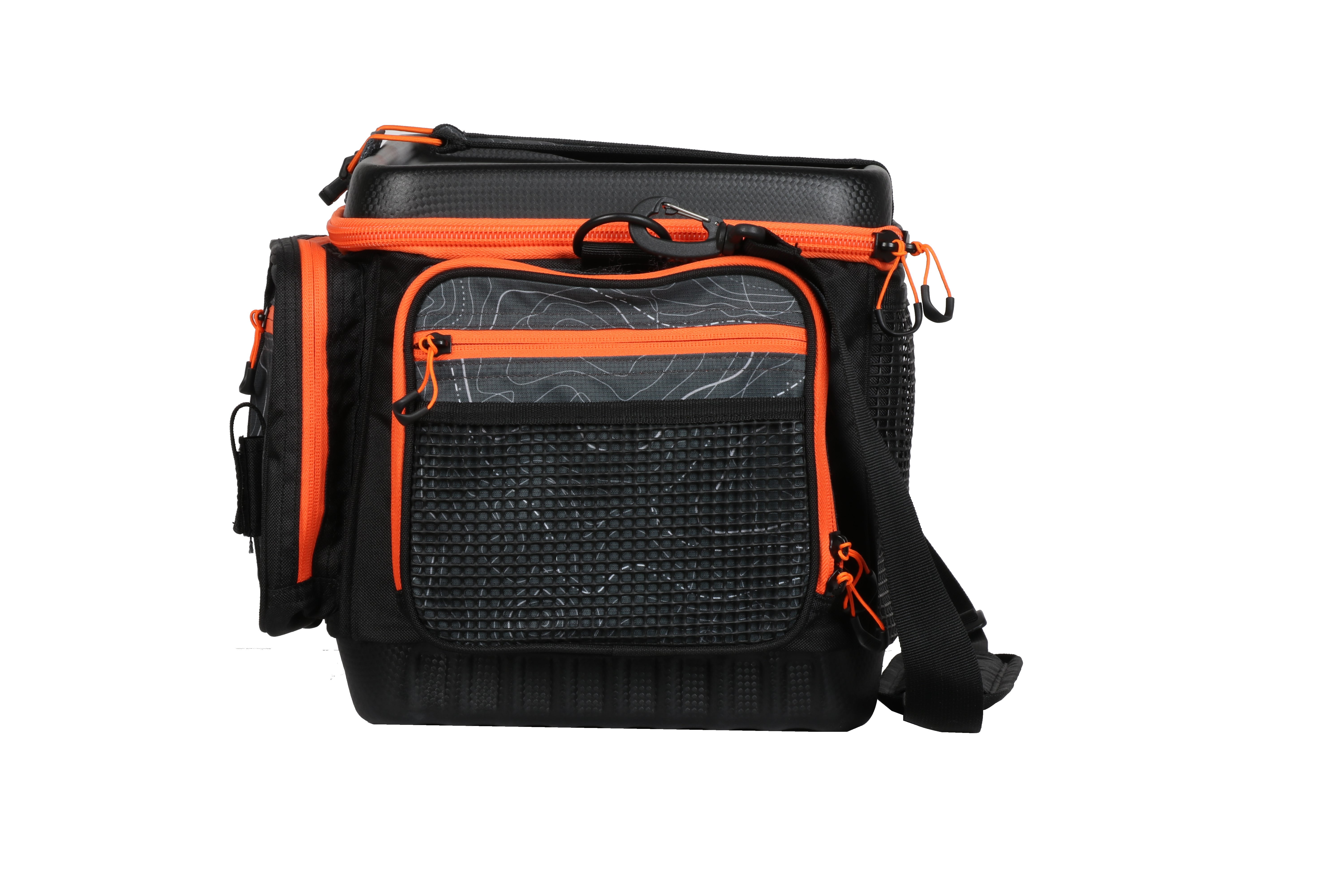 Ozark Trail 3700 Pro Large Quick Access Horizontal Fishing Tackle Box and Bait Bag, Material Polyester