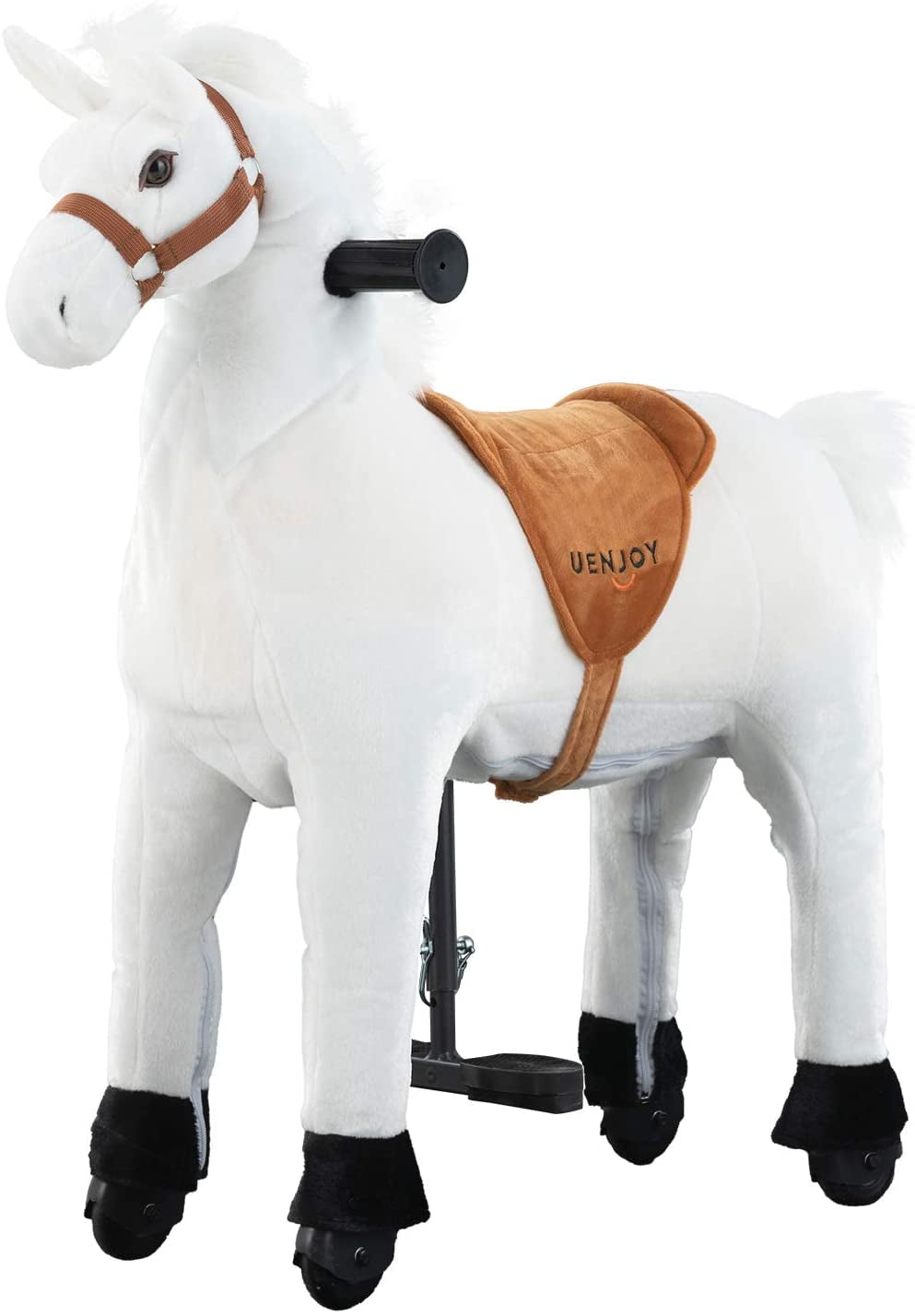 Uenjoy Kids Riding Horse for Kids Plush Ride ons Toy White Walmart