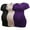 Black/Purple/Beige, variant on Bearsland Women’s Modal Breathable Short Sleeve Maternity Shirt Casual Side Ruched Tunic Pregnancy Top Clothes 3-Pack