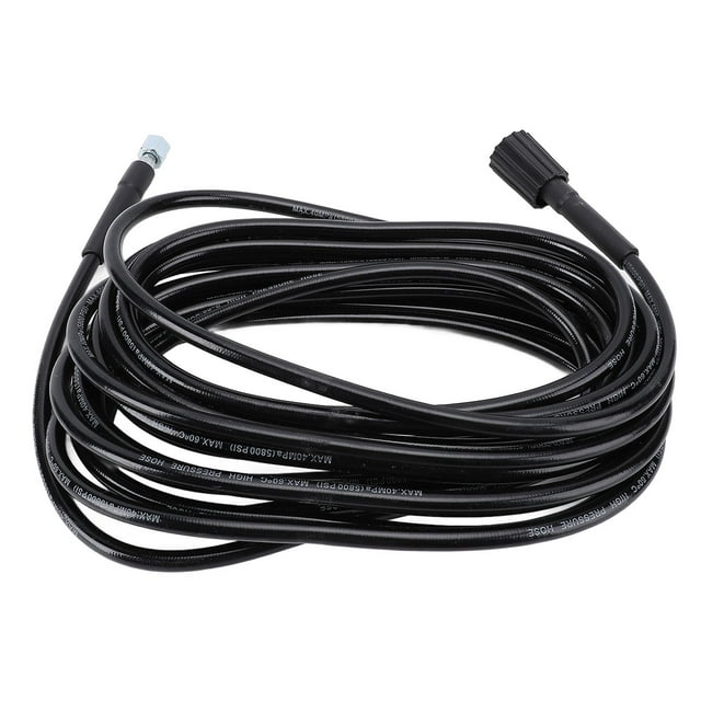 Pressure Washer Hose, Wearproof Rubber Metal Connector Replacement Power Washer Hose with Universal Fitment for Car Washing