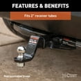 thumbnail image 3 of CURT 45056 Trailer Hitch Mount with 2-Inch Ball & Pin, Fits 2-In Receiver, 7,500 lbs, 4-Inch Drop, 3 of 5