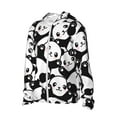 thumbnail image 2 of Balery Seamless Pattern Cute Panda Men's Women's UPF 50+ Sun Protection Lightweight Hoodie Performance Long Sleeve Shirt for Fishing Running-3X-Large, 2 of 9