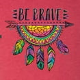 thumbnail image 2 of Colorful Neon Be Brave Dreamcatcher | Dean Russo Art Pop Culture Mens Premium Tri Blend T-Shirt, Vintage Red, Large, 2 of 6