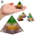 thumbnail image 3 of Luxtrada Amethyst Crystal Sphere Orgonite Pyramid Obsidian Chakra Energy Orgone Stone, 3 of 8