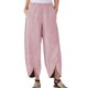 thumbnail image 1 of Gibobby pantalones holgados mujer Pantalones sueltos casuales de color sólido para mujer Pantalones rectos Pantalones de pana con bolsillo ancho bifurcado (Rosa, M), 1 of 5