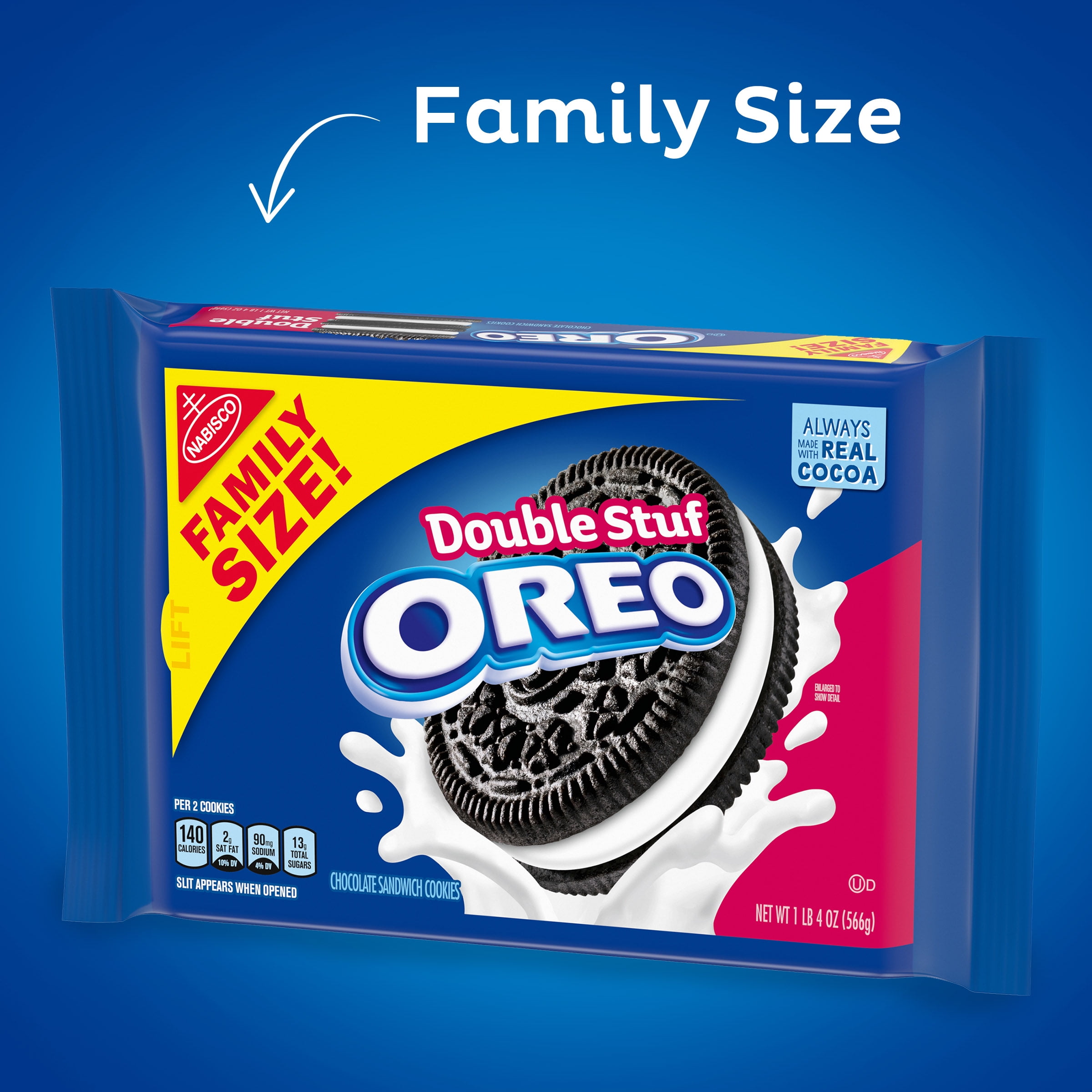 Oreo Double Stuf Chocolate Sandwich Cookies Family Size Oz Walmart Com Walmart Com