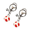 thumbnail image 2 of Jumpingount 2 uds llavero de silicona simulación Mini fútbol coche llavero bolsa encanto duradero Auto colgante fiesta regalos Accesorios Accesorios de disfraces fútbol rojo, 2 of 6