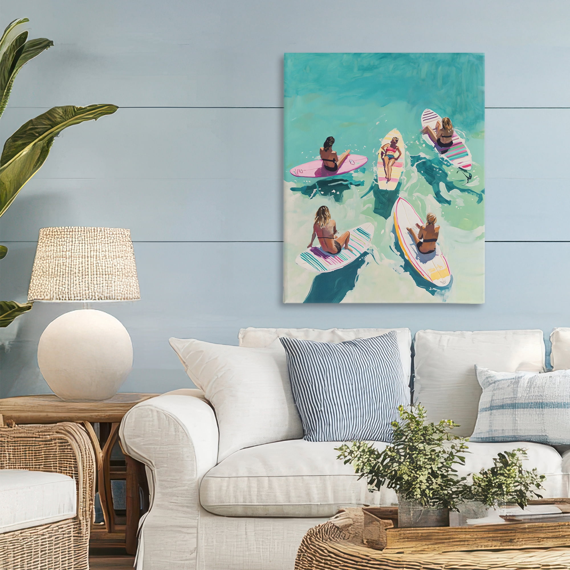 Stupell Industries Women Surfers at Turquoise Beach Canvas Wall Art, design by The Prints Vibe