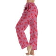 thumbnail image 4 of Oplxuo Lip Printed Cute Pajamas Pants for Women Drawstring Elastic Waist Comfy Loose Pjs Bottom Lounge Trousers with Pockets, 4 of 5