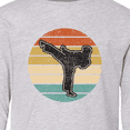 thumbnail image 4 of Inktastic Karate Martial Arts Retro Sunset Long Sleeve Youth T-Shirt, 4 of 5