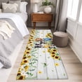 thumbnail image 4 of 2'x6' Rug Runners for Hallways Kitchen, Spring Dog Non Slip Entryway Beside Floor Carpet Runner, Sunflower Daisy Botanical Vintage Washable Laundry Room Bedroom Throw Rugs Mat for Family Pet, 4 of 8