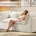 thumbnail image 6 of Timbernest 75" Cloud Couch, Oversized Modular Sectional Sofa Boneless Loveseat for Living Room, No Assembly, White, 6 of 9