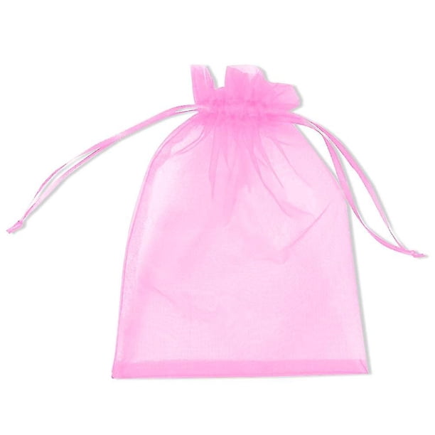 100 Uds pequeñas bolsas de malla con cordón, bolsas de regalo con cordón de Organza para fiesta de recuerdo de boda de Navidad