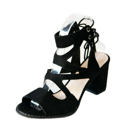 

PEASKJP Hiking Sandals Women 2023 Women Summer Thick Heel Open Toe Wedges Round Toe Sandals Flatform Wedge Casual Sandal Black 6.5