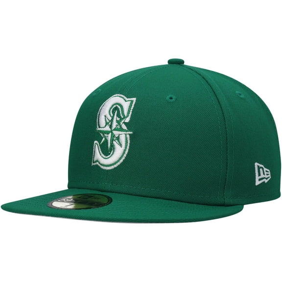 Men's New Era Kelly Green Seattle Mariners White Logo 59FIFTY Fitted Hat