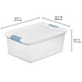 thumbnail image 2 of Sterilite 15-Quart Clear Stackable Latching Storage Box Container (36 Pack), 2 of 12