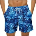 thumbnail image 2 of ZRGHAOYLQ Plus Size Hawaiian Shorts,Tropical Pineapple Graphic Drawstring Waist Shorts Mens Summer Casual Beach Shorts Comfortable Quick Dry Swim Trunk with Pockets Big and Tall Beach Short Pants, 2 of 5