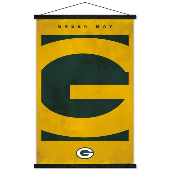 NFL Green Bay Packers - Logo 25 Wall Poster with Magnetic Frame, 22.375" x 34"