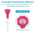 thumbnail image 3 of Uxcell Golf Tee, 5 Pack Adjustable Height Plastic Golf Tees with Triangle Mark, Red (3-1/2 Inch), 3 of 6