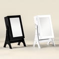 thumbnail image 5 of Freestanding Mirrored Jewelry Box with Parisian-Style Legs, Shelves, Built-In Mirror, and LED Lights, 5 of 5