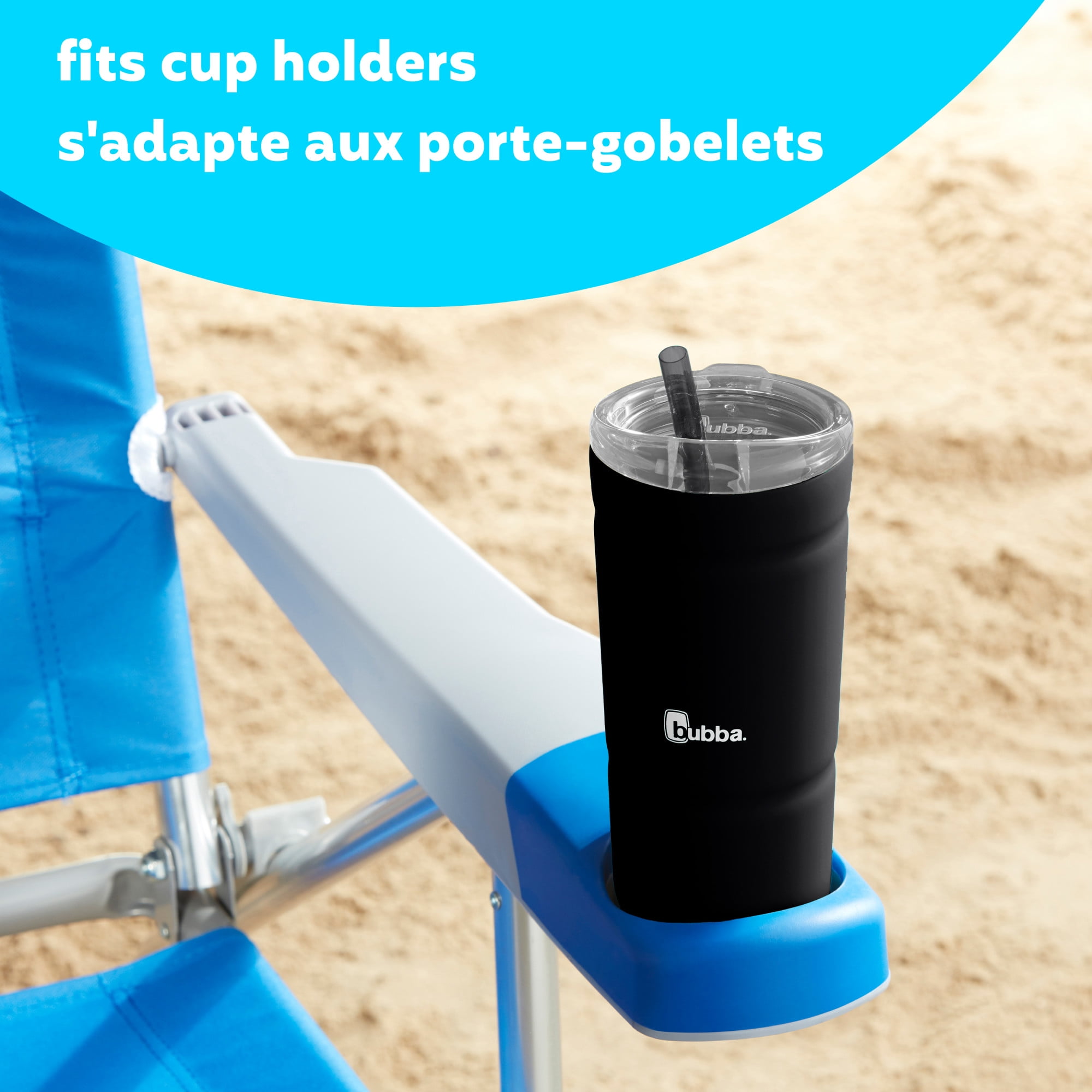 bubba Envy S Tumbler, Insulated Stainless Steel Water Bottle with Straw Lid, Licorice