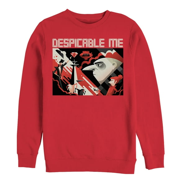 Men's Despicable Me 3 Modern Gru Scene  Sweatshirt Red Large