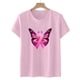 thumbnail image 2 of Moda casual mujer manga corta impresa damas manga corta cuello redondo blusas tops camiseta Pompotops hfajkhk137630, 2 of 4