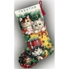 Christmas Kittens Stocking Needlepoint Kit, 16"
