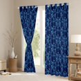 thumbnail image 3 of Feelyou Blue Mandala Damask Curtains Pack of 2 (42x84 Each), Dragonfly Curtains Blackout, 3 of 6