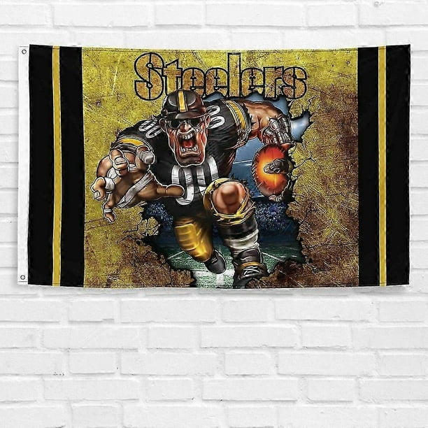 Pittsburgh Steelers 3x5 Ft Flag Football Champions Wall Decor Banner Ftrse88