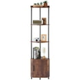 thumbnail image 1 of VEVOR 5 Tier Corner Shelf Tall Corner Stand with LED Light & Doors Narrow Rack, 1 of 9