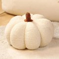 thumbnail image 1 of Pumpkin Decor Plush pumpkin pillow, Halloween pumpkin stuffed toy pumpkin 3d-shaped pillow for home decor white 20cm, 1 of 5