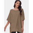 thumbnail image 4 of Women's Oversized T Shirts Summer Short Sleeve Loose Fit Casual Crewneck Plain Tops, 4 of 6