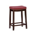 thumbnail image 2 of Home Square 2-Piece Furniture 26" Wood Counter Stool Set in Red, 2 of 9