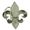 thumbnail image 2 of Fleur de lis belt buckle Saint Sign French Flower Lily Men Silver Chrome New Big, 2 of 2
