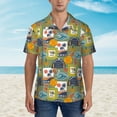 thumbnail image 4 of Daiia Hawaiian Style Hawaiian Shirt for Men Gentle Cotton Regular Short Sleeve Casual-Medium, 4 of 9