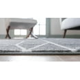 thumbnail image 5 of Rugs.com Lattice Trellis Collection Rug – 3 Ft Round Gray Low-Pile Rug Perfect For Kitchens, Dining Rooms, 5 of 9