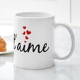 thumbnail image 5 of CafePress - Je Taime, I Love You, French Word Art Mugs - 11 oz Ceramic Mug - Novelty Coffee Tea Cup, 5 of 6