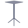 thumbnail image 3 of Luxury Commercial Living 42.5" Gray Folding Square Outdoor Patio Bar Table, 3 of 8