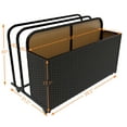 thumbnail image 2 of EUNHOO Rolling Poolside Float Storage, Pool Storage Bin, Outdoor Storage Organizer PE Rattan Pool Towel Rack for Floaties, Pool Accessories and Patio furniture Brown, 2 of 6