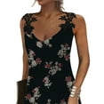 thumbnail image 3 of Gvmfive Women Casual Dress Lace V Neck Sleeveless Swing Loose Dress, 3 of 8
