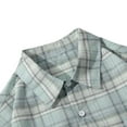 thumbnail image 7 of FDGIU Men's 2025 Plaid Flannel Shirt - Long Sleeve Button Down, Classic Pocket Casual Fall Top, 7 of 7