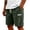 Dark Green #030, variant on Men's Corduroy Beach Shorts Elastic Waist with Drawstring Loose Fit Casual Shorts with Pockets for Vacation Walks Relaxation and Weekend Errands Black 3XL