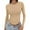 501_Beige, variant on T Shirts for Women Round Neck Slim Bottom 2025 Basic Clothing Outdoor Wear Sports Top Long Sleeve Shirts for Women White