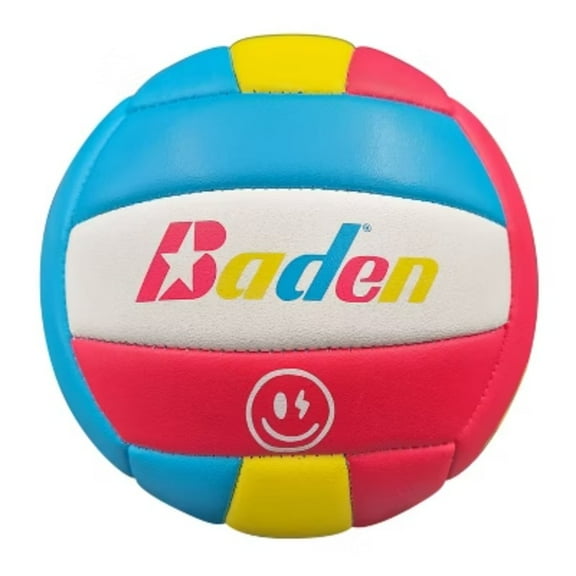 Baden Size 2 Volleyball - Light Blue/Pink: Rubber Bladder, Ages 2 
