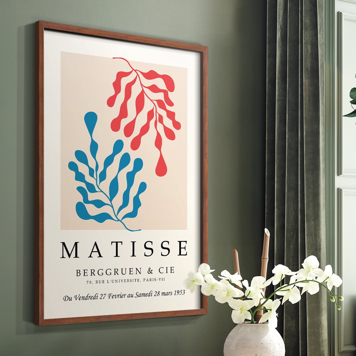 Matisse CCCXXVI in Brown Solid Wood 11 x 14 Framed Print