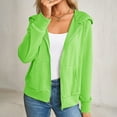 thumbnail image 5 of Lightweight Yoga Exercise Full Zipper Hoodie Jacket Womens Long Sleeve Casual Sweatshirts Jacket Teens Sweatshirt Women Casual Hoodie Womens Full Zip Long Sweatshirt Hoodie Zip Tunic Sweatshirt, 5 of 6