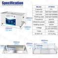 thumbnail image 3 of Baño limpiador ultrasónico de 22 l y 40 KHz, potencia de 0 a 900 W, desgasificador digital ajustable, máquina de lavado sónico, piezas de laboratorio para automóviles, hardware de PCB, 3 of 5